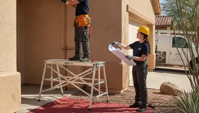 Las Vegas, NV plumbing repair technician fixing residential pipe leak
