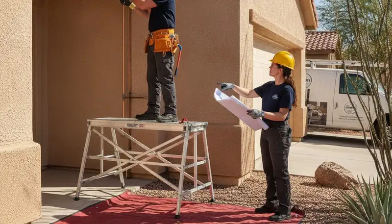 Las Vegas, NV plumbing repair technician fixing residential pipe leak