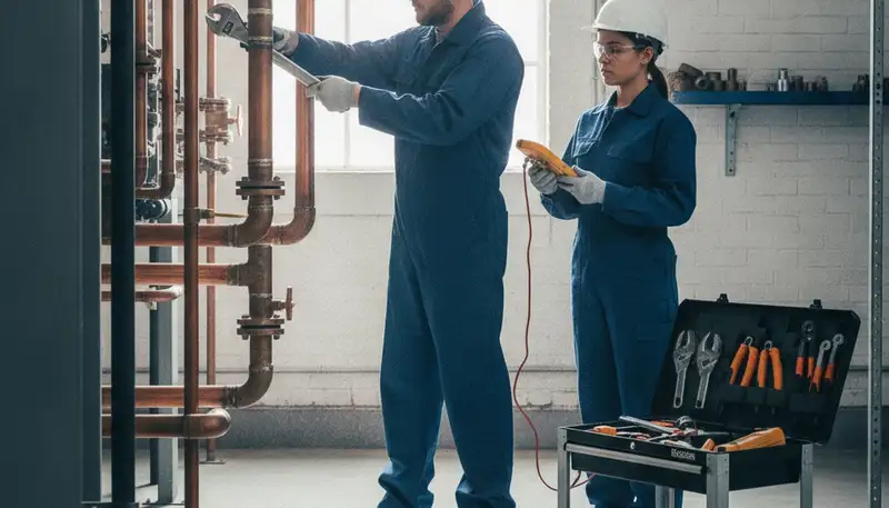 Las Vegas, NV plumber repairing a home pipe for fast plumbing service