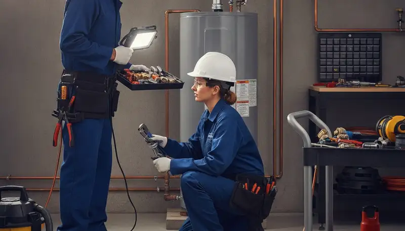 Las Vegas, NV plumber repairing a home pipe for fast plumbing repair service