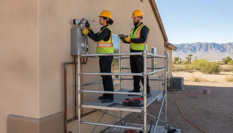Las Vegas, NV plumbing repair technician servicing residential pipes and fixtures