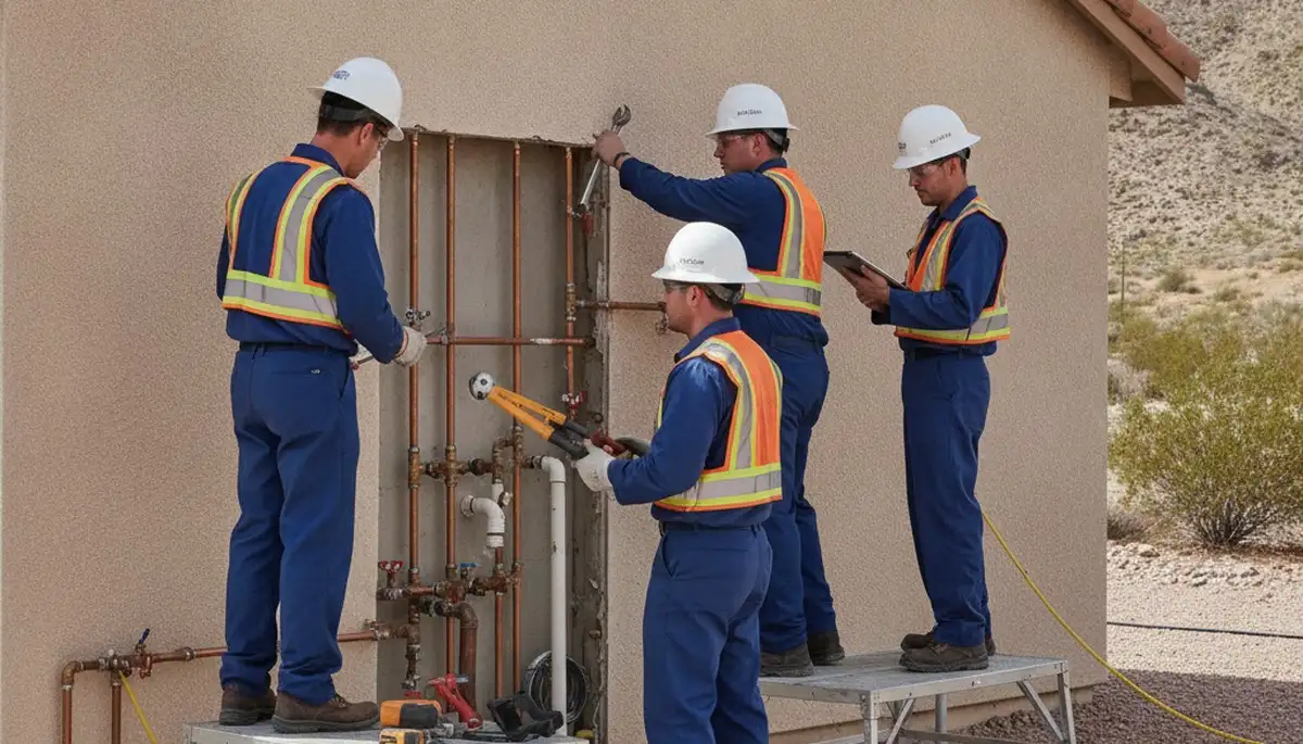 Las Vegas, NV plumbing repair team servicing residential and commercial pipes and fixtures