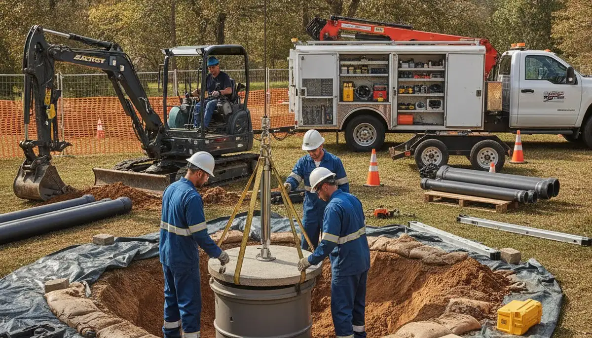 Las Vegas plumber inspecting septic repair system for homes in Las Vegas, NV