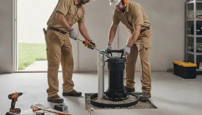 Sump pump installation by a Las Vegas, NV plumber to protect homes from water intrusion