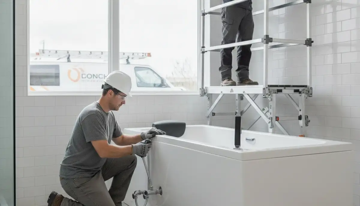 Walk-in tub installation by Las Vegas, NV plumbers for safe, comfortable home bathing
