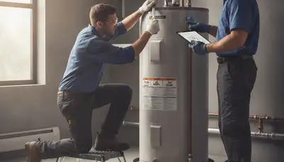 Las Vegas, NV plumber repairing a water heater for reliable home plumbing service