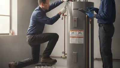 Las Vegas, NV plumber repairing a water heater for reliable home service