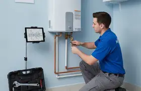 Water heater repair service in Las Vegas, NV for plumbing contractors homepage widget